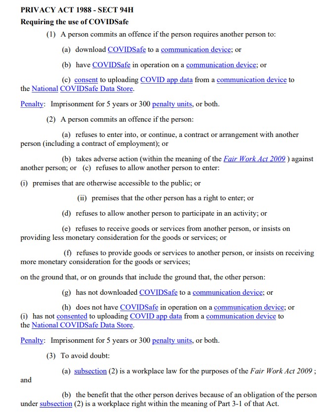 Screenshot 1privacy act