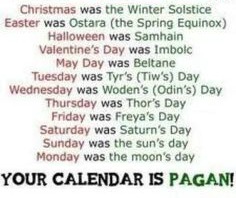 calendar pagan adoption