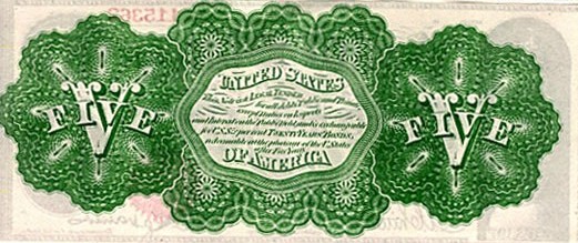 Greenback Five Dollar Note