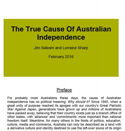 True Cause of Australian Independence