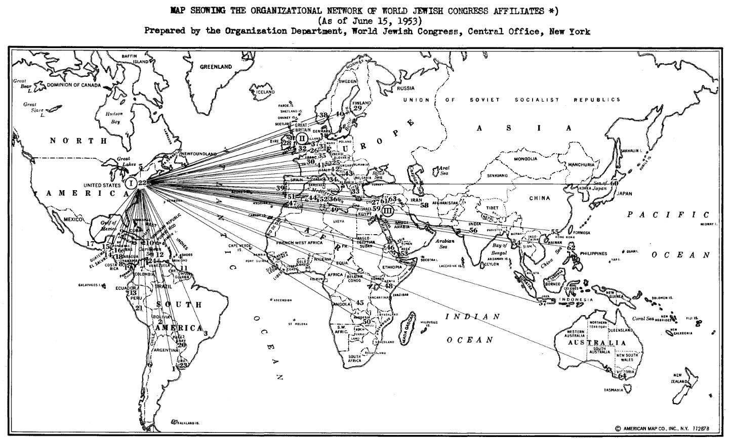 1953 WJC Affiliate Map